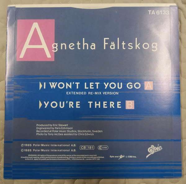 Agnetha Faltskog - I Won`t Let You Go 12` maxi single (ABBA)