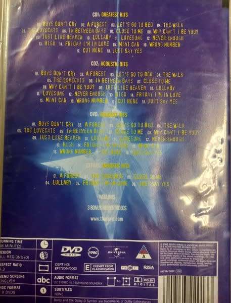 The Cure - Greatest Hits (2CD plus 1DVD) also includes a UK concert ticket stub from 1996