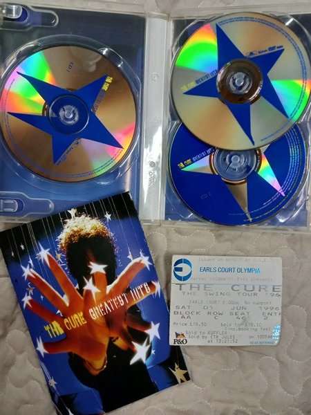 The Cure - Greatest Hits (2CD plus 1DVD) also includes a UK concert ticket stub from 1996