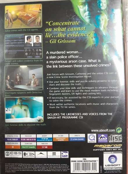 CSI - 3 game bundle (PC Cdrom and PC DVDrom)