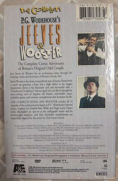 Jeeves & Wooster (PG Wodehouse) The complete series 8 DVD set (Hugh Laurie, Stephen Fry)