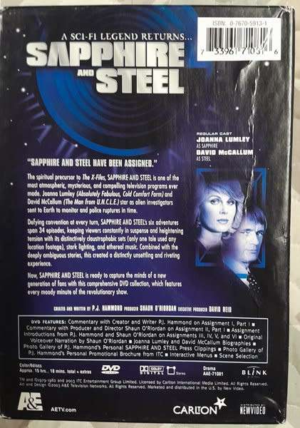 Sapphire and Steel - complete series 6 DVD set (Joanna Lumley, David McCallum)