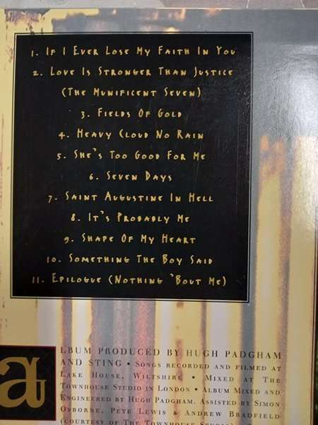 Sting - Ten Summoner`s Tales LASERDISC