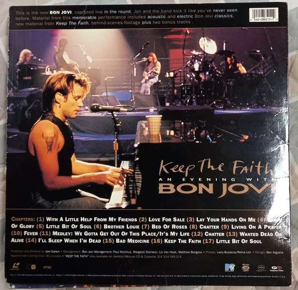 Bon Jovi - Keep the Faith (an evening with Bon Jovi) LASERDISC