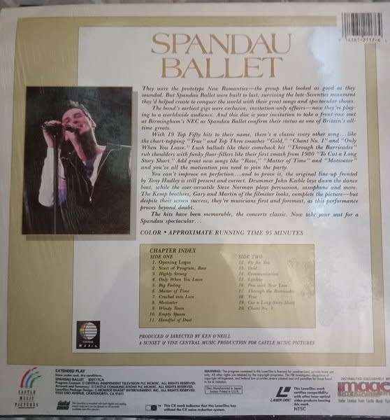Spandau Ballet - Live LASERDISC