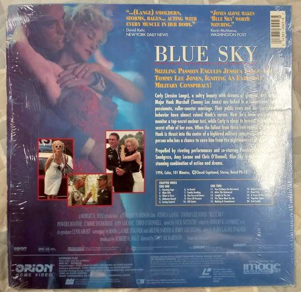 Blue Sky - LASER DISC (Jessica Lange, Tommy Lee Jones)