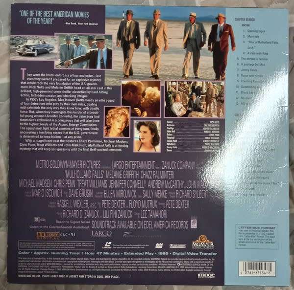 Mulholland Falls - LASER DISC (Nick Nolte)