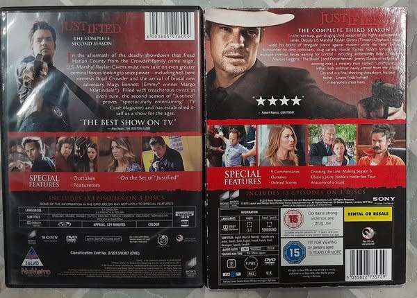 Justified - Seasons 2 and 3 (6 dvd bundle) (Timothy Olyphant)