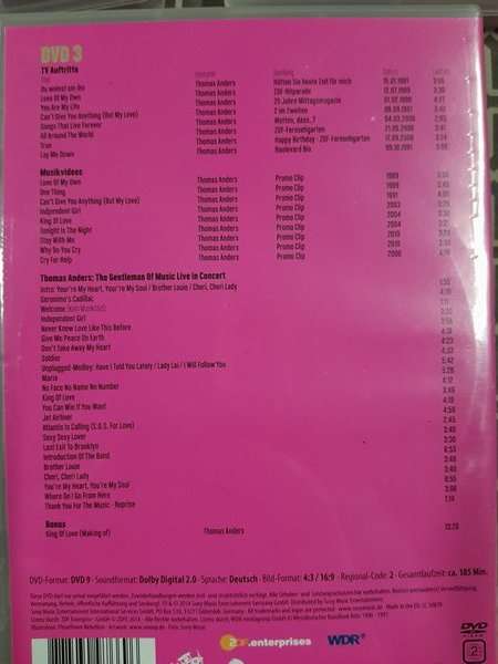 Modern Talking - Ultimate Fan Edition 3DVD box (Blue System, Thomas Anders)