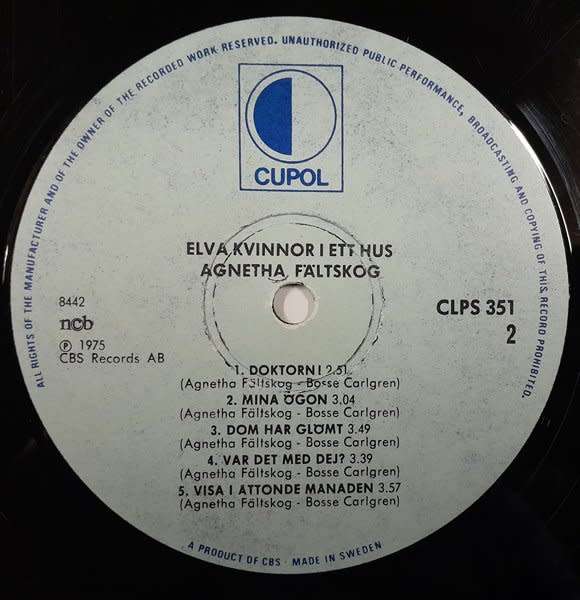 Agnetha Faltskog - Elva Kvinnor I Ett Hus LP (ABBA)