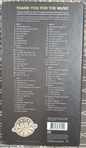 ABBA - Thank You For The Music 4CD box