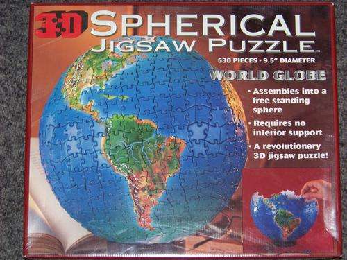 3D Puzzle - World Globe spherical jigsaw 530 pieces