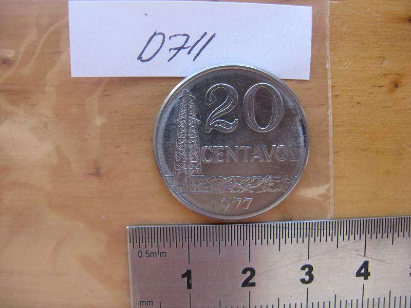 BRAZIL 1977 20 CENTAVOS.