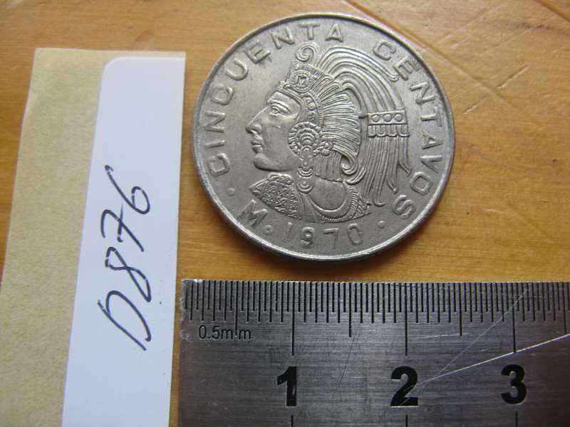 MEXICO 1970 50 CENTAVOS.