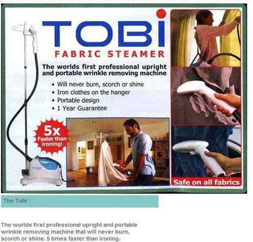 Tobi Steamer (as advertised by Verimark) Cleans and Removes Wrinkles