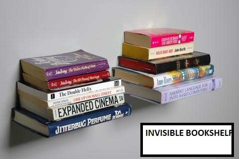 Conceal Invisible Bookshelf. Magically "float" books on your wall.
