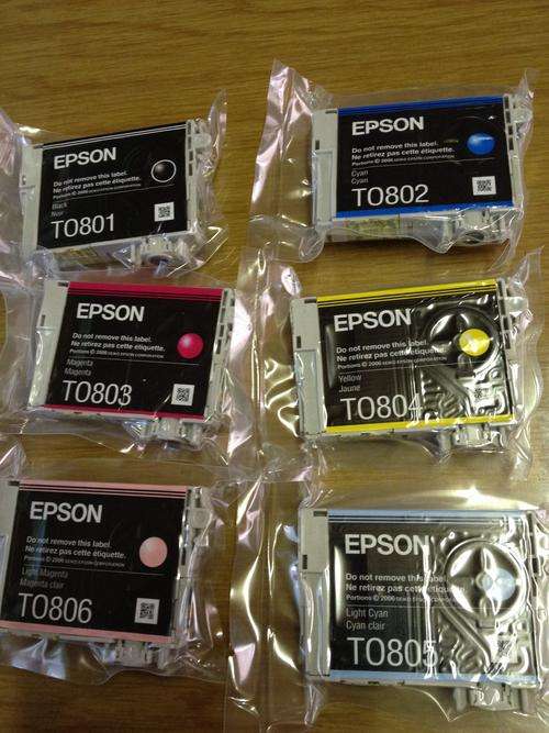 Epson original ink cartridges T0801-T0806 Set of 6