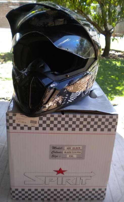 Spirit dual purpose adv black helmet xxl