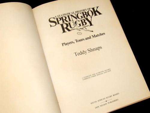 A Statistical History of Springbok Rugby