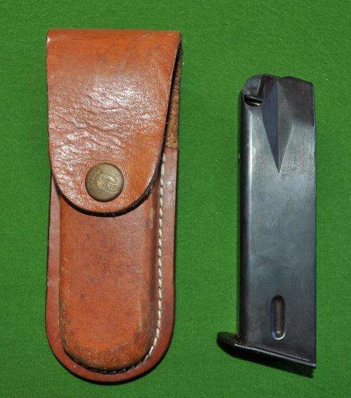 Leather Pouch with Spare Magazine