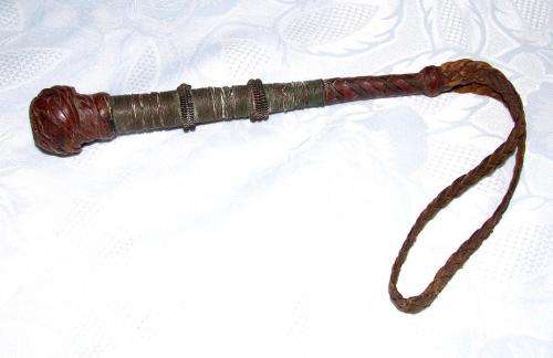 Vintage Plaited Leather Cosh. Ex-Police?