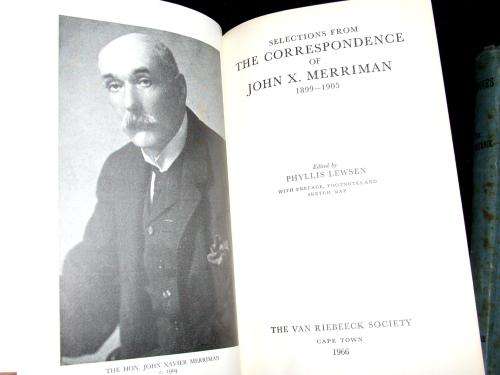 Correspondence and Memoirs of Merriman and Munnik - Boer War Contents