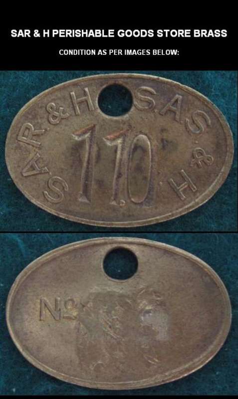 SOUTH AFRICAN RAILWAYS BRASS TOKEN