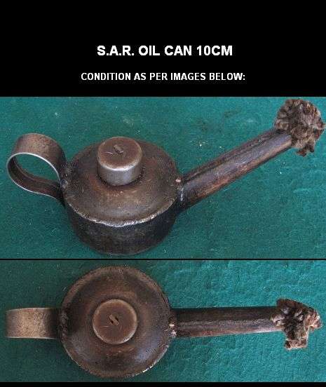 VINTAGE SOUTH AFRICAN OIL CAN (STAMPED) - VERY COLLECTABLE - #1
