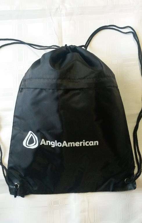 40 X Available Brand new ANGLO American Draw string bag's - 2 compartment ***Low Shipping ****