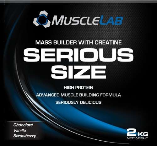 Muscle lab Mass builder with creatine  - 2Kg - Serious Size ***LOW LOW SHIPPING ****