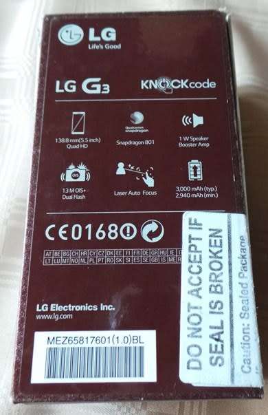 LG G3 Cellphone up for grabs - Freezes (SEE PICTURES )**** LOW LOW SHIPPING ******