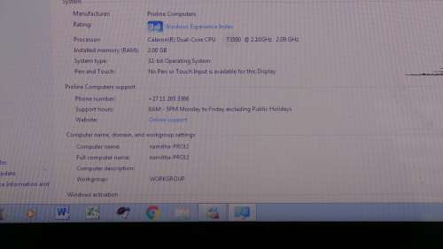 Proline Laptop - Screen Has Spon on It- ******LOW LOW SHIPPING *****