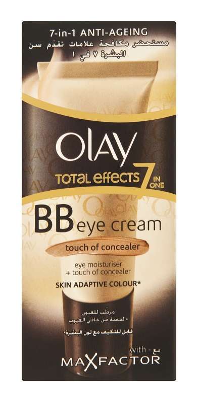 OLAY TOTAL EFFECTS BB EYE CREAM AND TOUCH OF MAXFACTOR CONCEALER - ADAPTIVE SKIN COLOUR (15ML)
