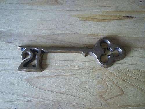 Solid Brass 21st Key