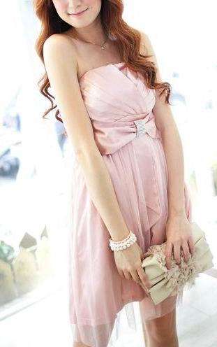 *Fashion Tokyo* Elegant Strapless Cocktail Dress