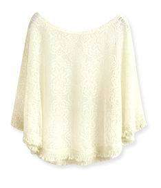 *Fashion Tokyo* Elegant Flora Knitting Poncho with Tank Top Dress