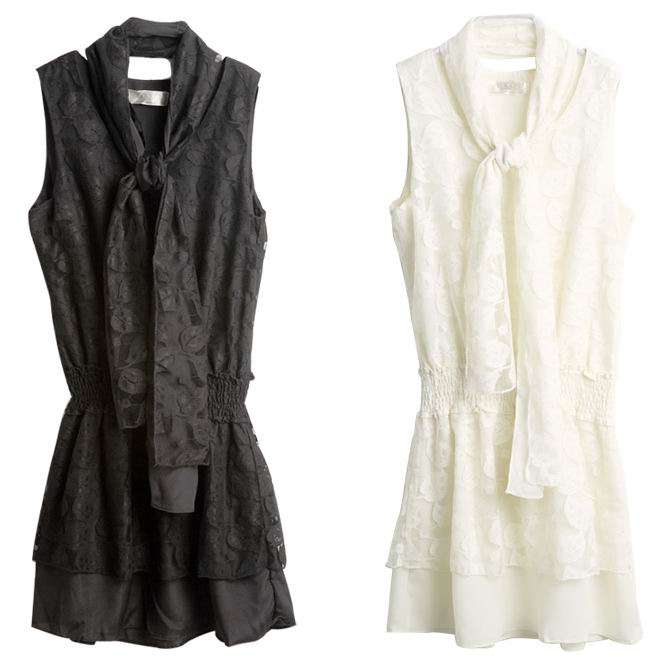*Fashion Tokyo* Elegant Flora Lace Sleeveless Dress with Lace Scarf