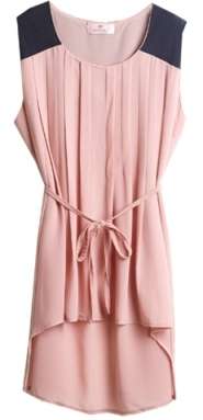 *Fashion Tokyo* Elegant Chiffon High-low Pleated Vest
