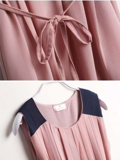 *Fashion Tokyo* Elegant Chiffon High-low Pleated Vest