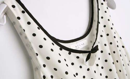  *Fashion Tokyo* Irregular Length Dot Chiffon Sleeveless Dress