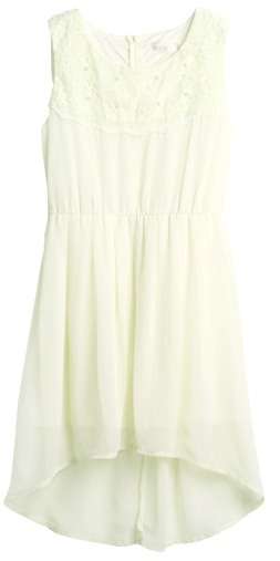  *Fashion Tokyo* High-low Pearl Decoration Chiffon Dress