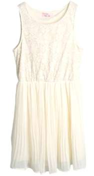  *Fashion Tokyo* Elegant Flora Net Pleated Chiffon Dress-Almond