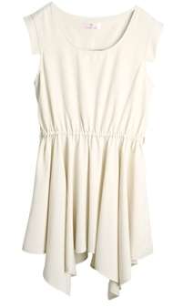 *Fashion Tokyo* Irregular Length Chiffon Sleeveless Dress-Pink