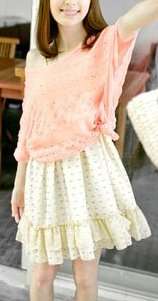 *Fashion Tokyo* Spaghetti-strap Flora Chiffon Dress-White