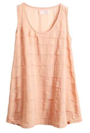 *Fashion Tokyo* Casual Chiffon Vest-Pastel Pink