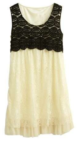 *Fashion Tokyo* Flora Lace Dress-Black and White