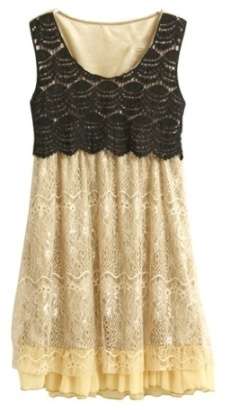 *Fashion Tokyo* Flora Lace Dress-Black and Khaki