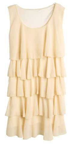 *Fashion Tokyo* Cake-style Chiffon Pleated Dress-Pastel Pink