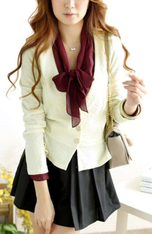*Fashion Tokyo* Elegant Blazer-White