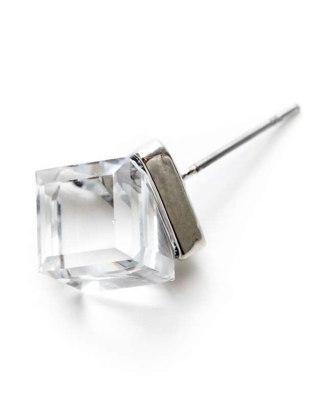 Stud earrings made with SWAROVSKI ELEMENT CRYSTAL by *Civetta Spark* (clear)